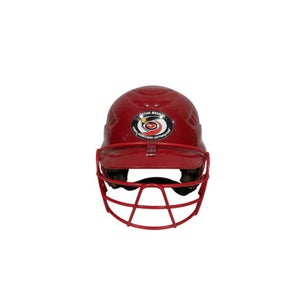 Used Rawlings CFBH1 Batting Helmet w/Mask Red SM 11847-S000029024