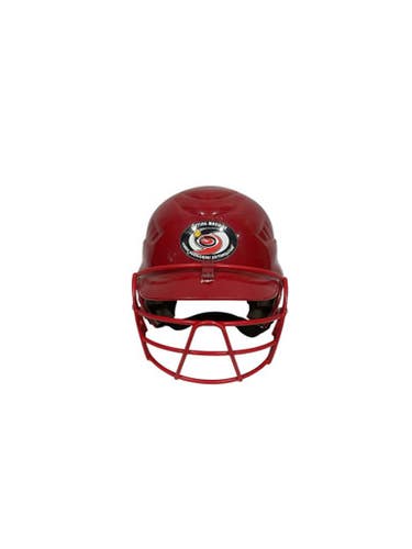 Used Rawlings CFBH1 Batting Helmet w/Mask Red SM 11847-S000029024