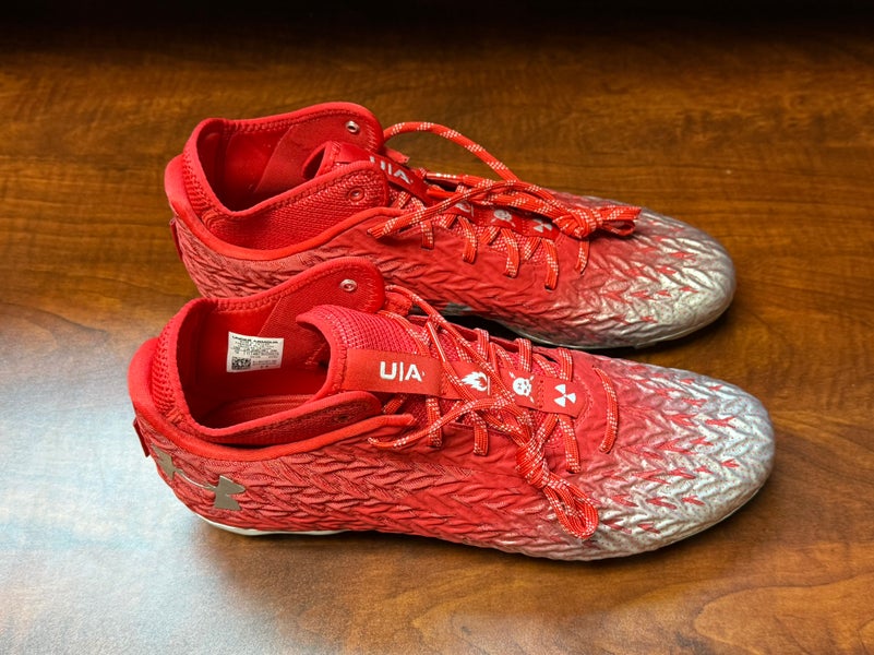 under armour spotlight clone 3.0 red and silver Men’s Size 12