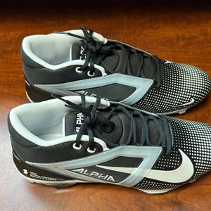 Nike Alpha Menace 4 Pro Men's Football Cleats Black/White FZ7702-005 Size 14