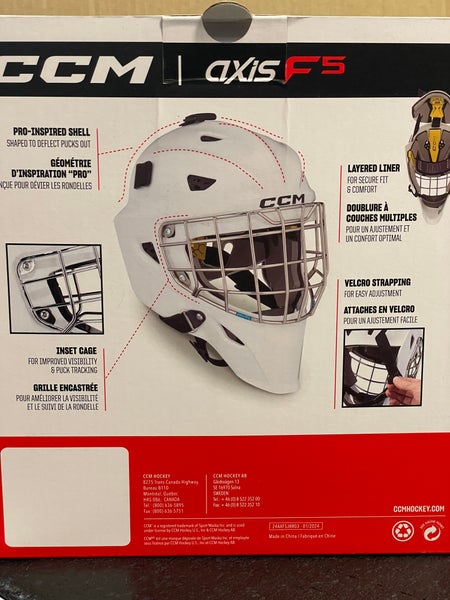 Ccm50 Mask CCM Axis F5 Goalie Mask Black Jr | SidelineSwap | Buy and Sell on ...