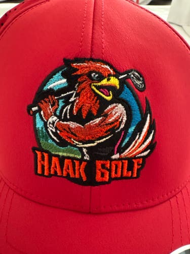 Haak Golf Red Adult Unisex One Size Fits All Hat (New)
