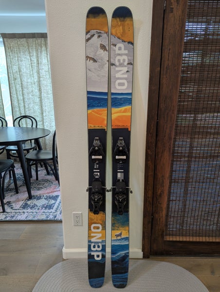 2022 ON3P Powder Skis With Bindings Max Din 16 (Used)