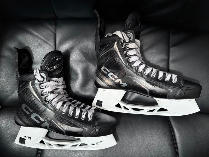 Lightly Used CCM Tacks XF Pro Hockey Skates Size 9.5 Regular Width with Step Black Steel
