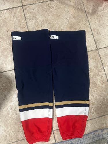 Panthers Reverse Retro Blue XL Socks Pro Stock (Used)