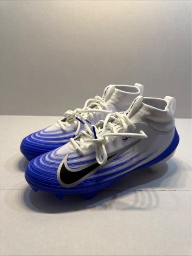 Nike Air Zoom Vapor Pro 1 Football Cleats White Racer Blue Sz 8 FB3298-101