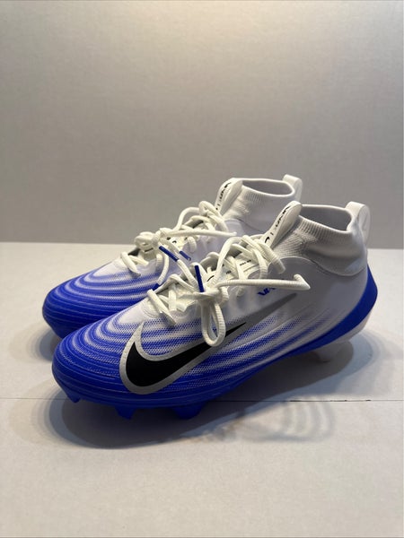 Nike Air Zoom Vapor Pro 1 Football Cleats White Racer Blue Sz 8 FB3298-101