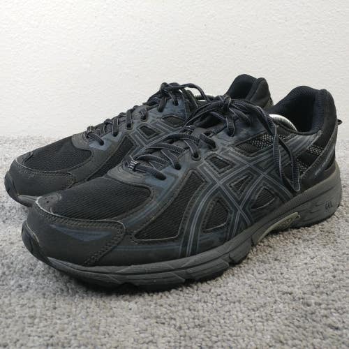 Asics Gel Venture 6 Mens Size 11.5 Running Shoes Black Sneakers T7G3N 4E WIDE