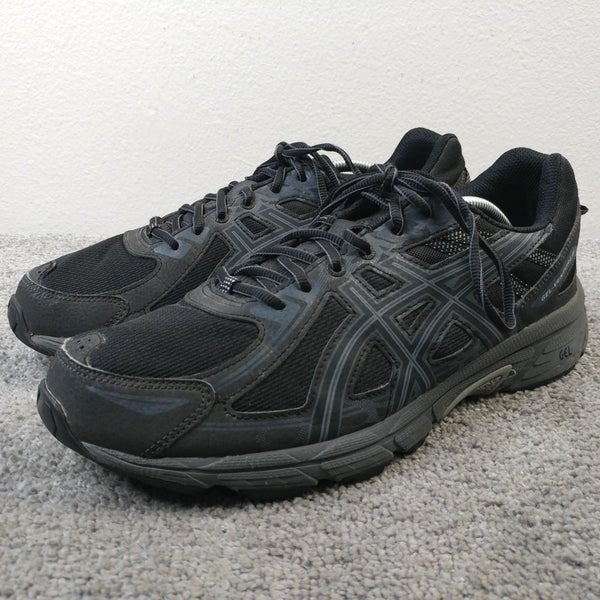 Asics Gel Venture 6 Mens Size 11.5 Running Shoes Black Sneakers T7G3N 4E WIDE
