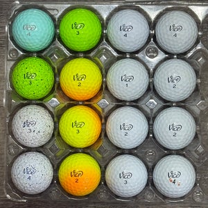 16 Vice Golf Balls - Various Models (Pro, Pro Plus, Drive), Some Colored, 5A
