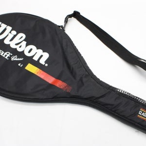 WILSON "PRO STAFF CLASSIC 6.1" SINGLE ZIPPERED TENNIS RACQUET COVER W/STRAP