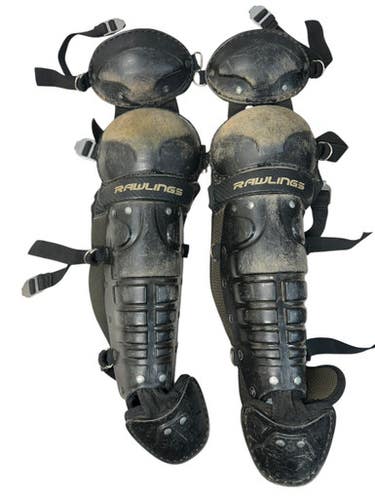 Used Rawlings LGPRDGY-B Catchers Leg Guards Black Youth 11835-S000198877