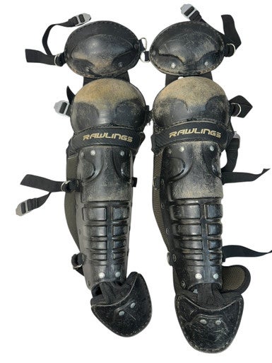 Used Rawlings LGPRDGY-B Catchers Leg Guards Black Youth 11835-S000198877