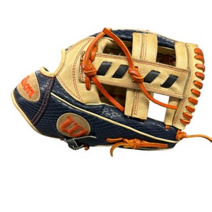 Used Wilson JA27 BB/SB Glove RH Throw Navy Blue And Orange 11 1/2" 11835-S000198935