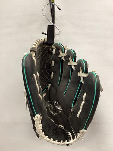Used Rawlings CHAMPION LITE RH Throw Fastpitch Gloves Black 12" 11851-S000038661