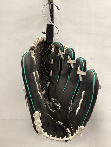 Used Rawlings CHAMPION LITE RH Throw Fastpitch Gloves Black 12" 11851-S000038661