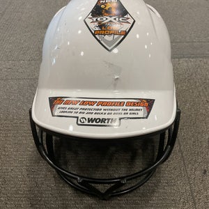 Used Worth TOXIC Batting Helmet w/Mask White MD 11614-S000223042