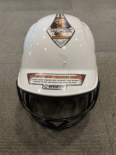 Used Worth TOXIC Batting Helmet w/Mask White MD 11614-S000223042