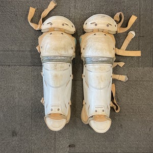 Used Easton JEN SCHRO Catchers Leg Guards White Intermed 11614-S000223040