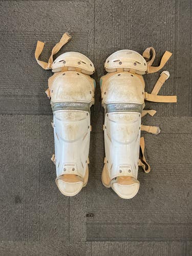 Used Easton JEN SCHRO Catchers Leg Guards White Intermed 11614-S000223040