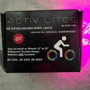 Activ Lifes LED bike wheel lights Pink waterproof flashing or constant on