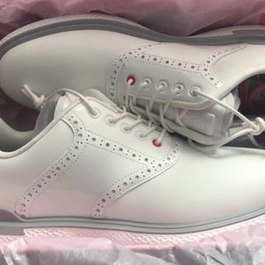 NEW! G/FORE GALLIVAN2R LONGWING GOLF SHOE MENS 8.5 EU 41.5 SNOW/LIGHT GRAY *NIB*