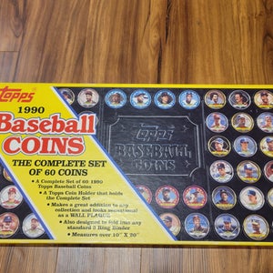 Vintage Topps 1990 Baseball Coins Complete Set