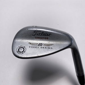 Titleist Vokey Spin Milled Chrome 2009 Lob Wedge LW 60* 8 DG Wedge Steel Mens RH