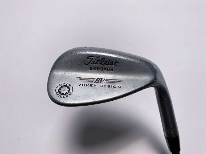 Titleist Vokey Spin Milled Chrome 2009 Lob Wedge LW 60* 8 DG Wedge Steel Mens RH