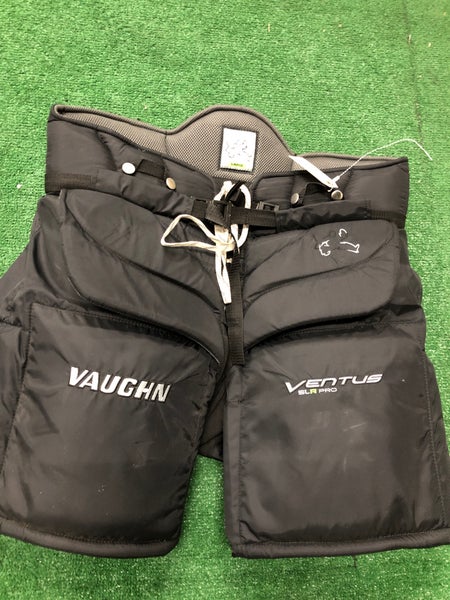 Black Senior Large Vaughn Ventus SLR Pro Hockey Goalie Pants (Used)