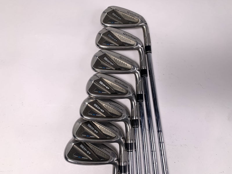 TaylorMade SIM2 MAX Iron Set 5-PW KBS Tour 120 Stiff Steel Mens RH