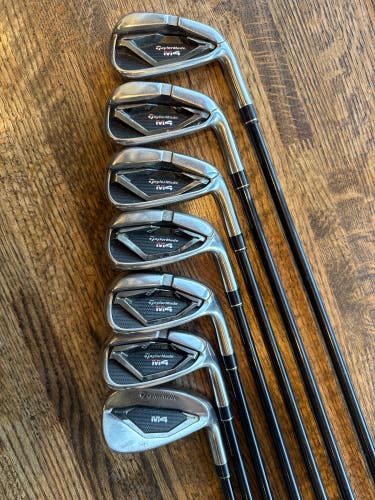 Men's 2019 TaylorMade M4 Right Handed Iron Set Senior Flex 7 Pieces Graphite Shaft (Used)
