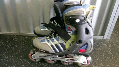 Used Rollerblade TRAINING Senior Rec Fitness Skates Black Senior 9 11868-S000065968