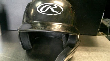 Used Rawlings HELMET Batting Helmet No Mask Black MD 11868-S000065876