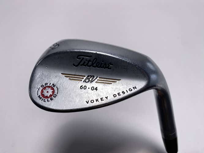 Titleist Vokey Spin Milled CC Chrome Lob Wedge LW 60* 4 Wedge Steel Mens RH