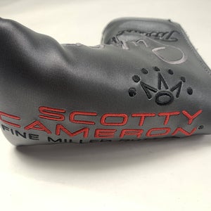 Titleist Scotty Cameron Super Select Mid-Mallet Putter Headcover Grey Red HC NEW