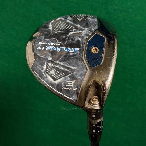 Callaway Paradym Ai Smoke Max D 15 Fairway Wood 3 Ventus Red FW 5-A Seniors