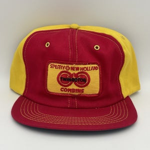 Vintage Sperry New Holland Twin Rotor Combine Patch Trucker Hat Cap USA Made