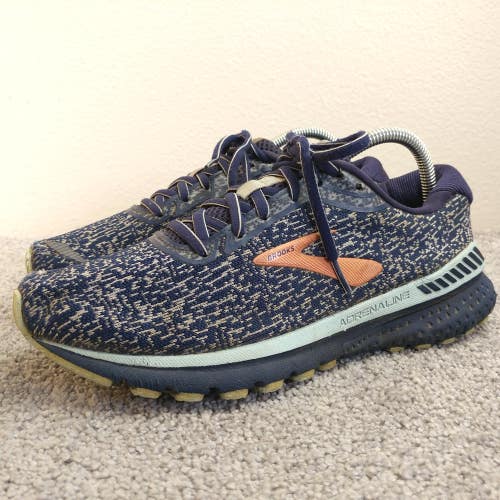 Brooks Womens Adrenaline GTS 20 Womens Size 9.5 Running Shoes Blue Low Top