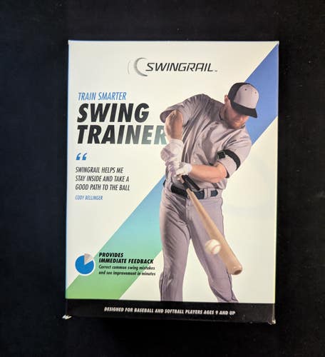 SWINGRAIL Baseball Swing Trainer - Youth Batting Hitting Aid Brand New In Box