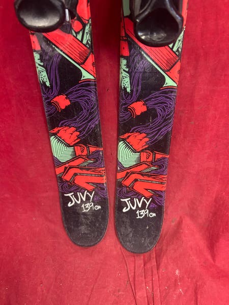 http galacticsnowsports.com k2-juvy-twin-tip-skis-with-marker-m700-bindings.html K2 Juvy 139cm all mountain twin tip ski, binding Marker 7.0, range: 218-311  | SidelineSwap