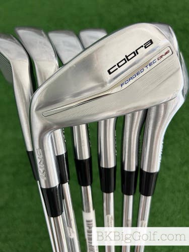 LH Cobra King Forged Tec 23 One Length Iron Set 5-G / KBS $-Taper Lite Stiff