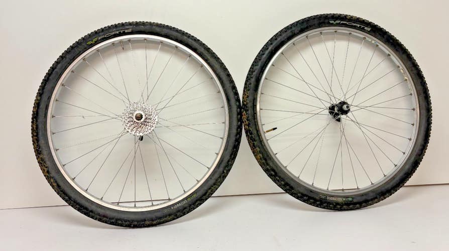 Vintage Ritchey Rock 8-Spd Aluminum 26" Wheelset Deore LX Hubs Forte Tires