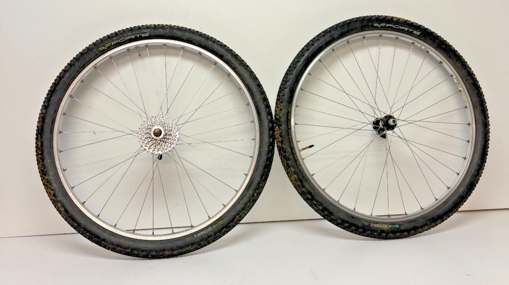Vintage Ritchey Rock 8-Spd Aluminum 26" Wheelset Deore LX Hubs Forte Tires