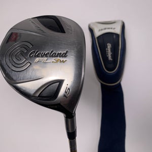Cleveland Launcher FL 3 Fairway Wood 15* C.Kua 43S Flex 8722 Stiff RH HC