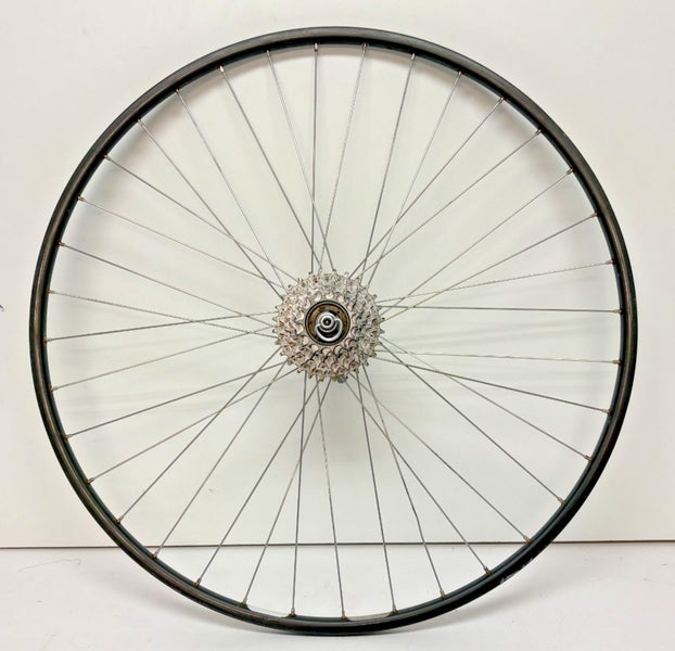Vintage Matrix Titan 6-Speed 36-Spoke Gray Aluminum 700C Rear Wheel Sansin Hub