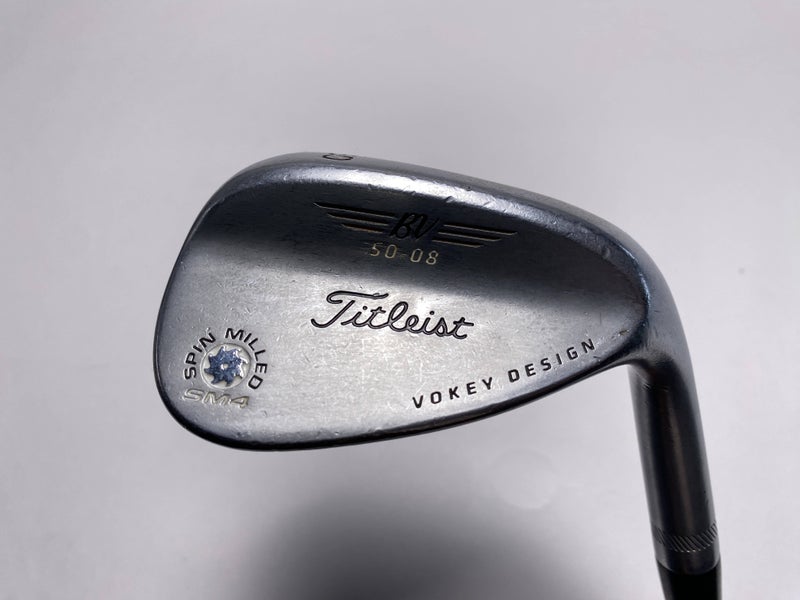 Titleist Vokey Spin Milled SM4 Chrome Gap Wedge GW 50* 8 Wedge Steel Mens RH