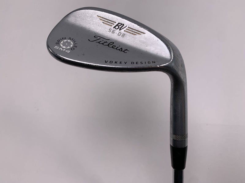 Titleist Vokey Spin Milled SM4 Chrome Sand Wedge SW 56* 8 Bounce Wedge Mens RH