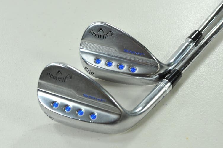 LEFT HANDED Callaway Jaws MD5 Platinum Chrome 56*, 60* Wedge Set Steel #204002
