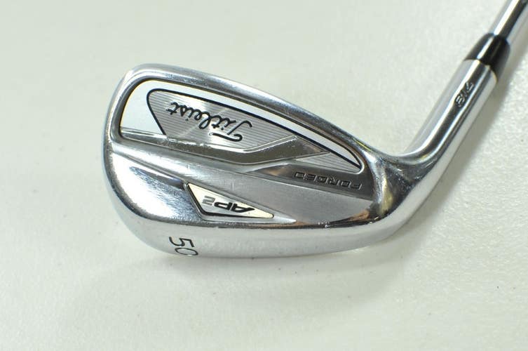 LEFT HANDED Titleist 718 AP2 50* Wedge Stiff Flex AMT Tour White Steel # 204059